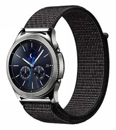 22 мм нейлоновые ремешки для samsung gear S3 Classic Frontier Galaxy Watch 46 мм Moto 360 Huami Amazfit Fossil Q - Цвет ремешка: Black White