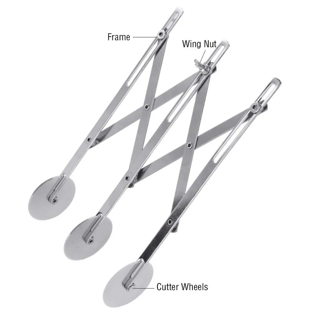 Multifunction Stainless steel Dough Divider 5 Wheel Cutter Roller Tools Pasta Rocker Pizza Pastry Peeler Cake Baking Kniv