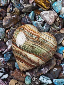 

Full Diamond Embroidery "Heart shaped stone" 5D Diy Diamond Painting Full Drill Round Diamond Mosaic Home Decoration Paintings