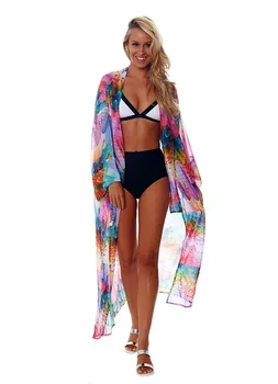 

Large Chiffon Beach Cover up Plus size Bikini Cover up Saida de Praia Vestidos Mujer 2019 Maxi Dress Pareos de Playa Mujer
