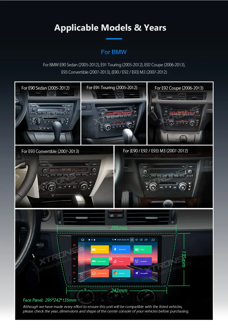 Excellent 9" Android 9.0 Pie OS Car Multimedia GPS Radio for BMW E90 2005-2012 E91 2005-2012 E92 2006-2013 E93 2007-2013 M3 2007-2012 3
