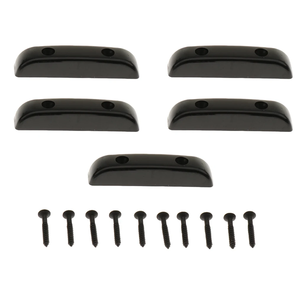 5 Pcs Of Set Plastic Bass Finger Rest Thumbrest Thumb Rest With Mounting Screws For Jazz Bass Guitar Bridge Parts