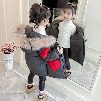 

girl jackets girls outerwear coats 2018 winter clothing kurtka zimowa dziewczynka hooded 12 years old