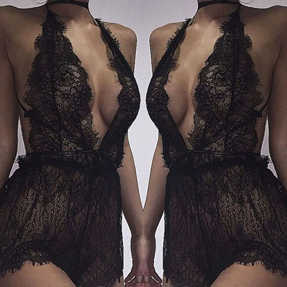 Женское нижнее белье Porno Babydoll Lenceria сексуальное Chaude Dentelle Soutien Gorge Ouvert Perspective rotique