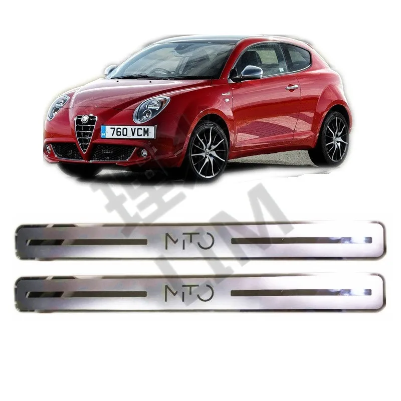 2 шт. подходит для Alfa Romeo Mito из нержавеющей стали накладки для порогов автомобиля крышка отделка автомобиля Стайлинг Аксессуары