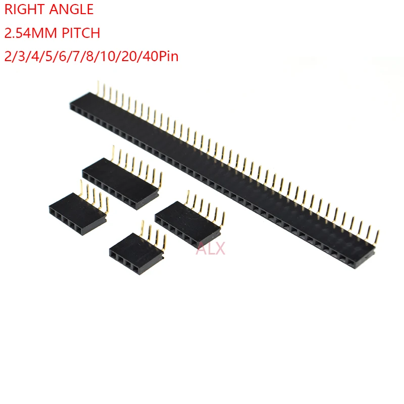 2.0mm Single Row Female Straight Pin Header Socket 1x 2/3/4/5/6/7/8/10P-20/40P 