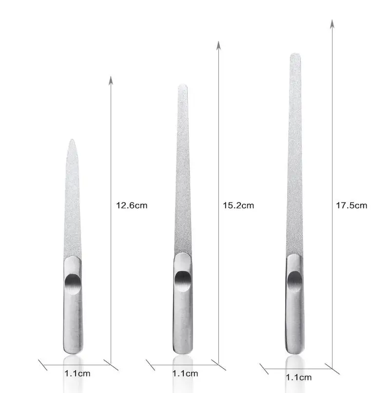 Пилочка для ногтей из нержавеющей стали, шлифовальный стержень, инструмент для полировки ногтей, точилка для ножей, диагональная омертвевшая кожа, кусачки для ногтей