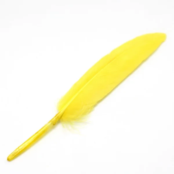 Цена 50 шт./лот натуральное красивое гусиное перо украшение 4-6 дюймов 10-15 см 15 цветов на выбор GYA05-01 - Цвет: yellow
