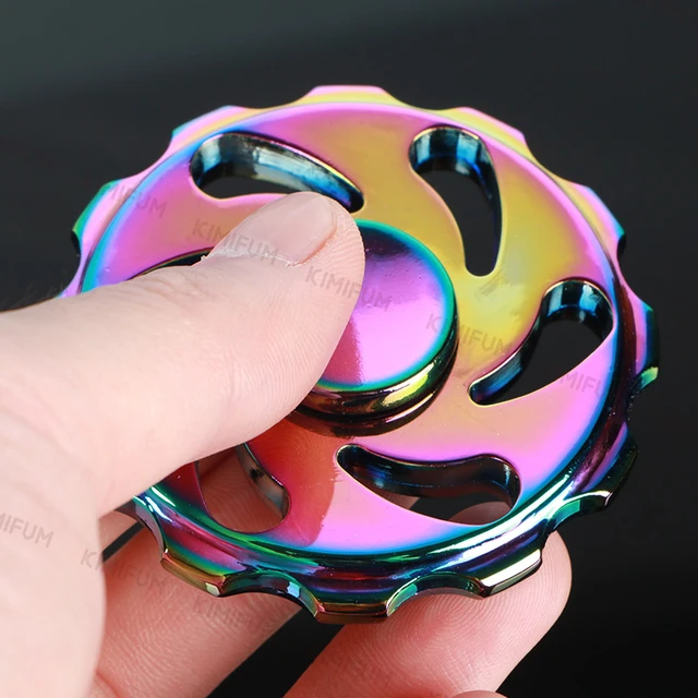 Finger Fidget Spinner Metal Hand Focus Gyro Toy Electroplate Bearing Hybrid  Toys