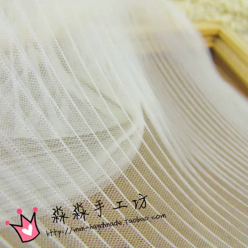 

10Metres 158cm Width Evening Gowns Pleated Mesh Fabric White Black Blue Crumpled Tulle Net Fabric For Organ Skirt Dress Crushed