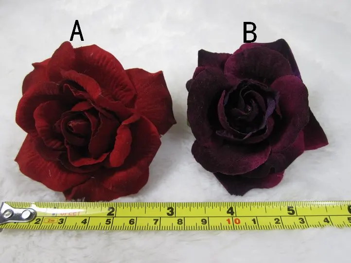 Wholesale wine red rose color A/B artificial fabric flower stage performance Accessories Decoration DIY