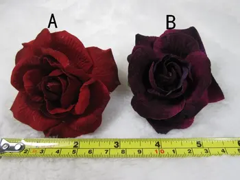 

Wholesale wine red rose color A/B artificial fabric flower stage performance Accessories Decoration DIY