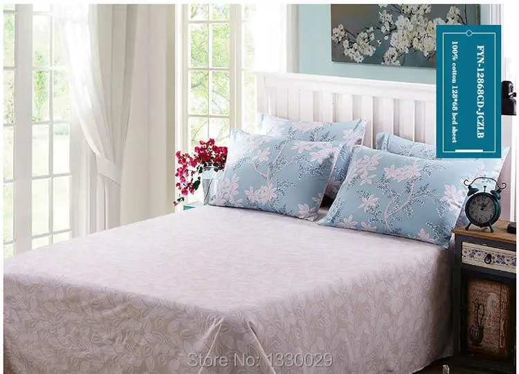 Хлопковые простыни королевского размера европейские американские плоские простыни розовые цветы с эластичными текстильные постельные принадлежности для дома