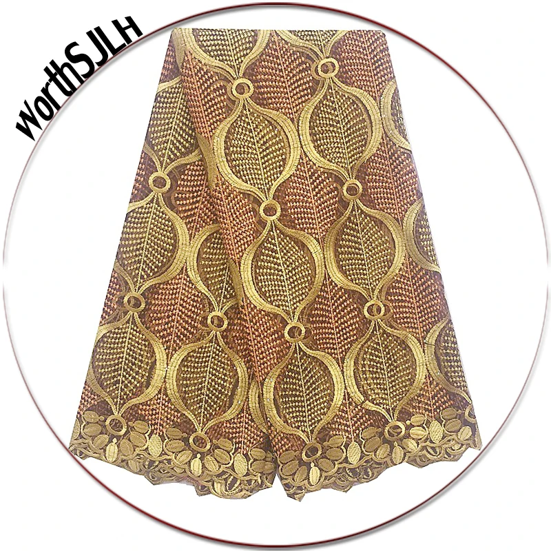 

New Designs African Gold Lace Fabrics Elegant Magenta Nigerian Lace Fabric 2018 High Quality Lace Stones Soft Net Lace Fabric