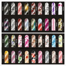 Смешанных стилей самоклеющиеся модные наклейки для ногтей Обертывания Фольга для ногтей дизайн ногтей аксессуары для художественной росписи 500pks/Лот EMS/FedEx