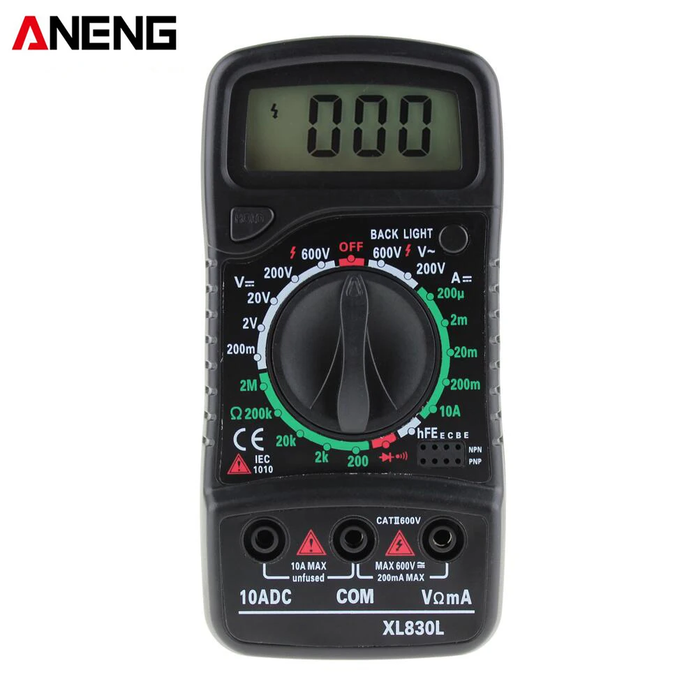

ANENG XL830L Digital LCD Multimeter Voltmeter Ammeter AC/DC/OHM Volt Current Tester