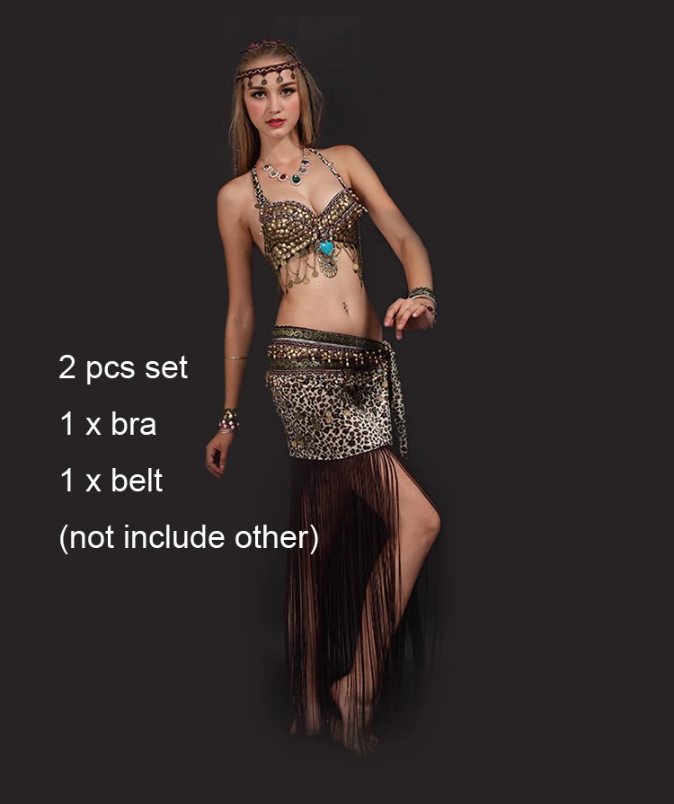 Дешевый женский Племенной набор костюма для танца живота египетская танцевальная одежда на продажу NMMC011 - Цвет: as picture