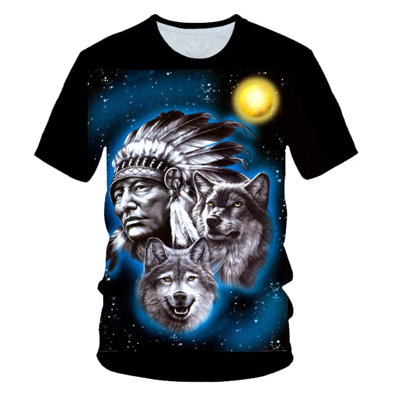 От 4 до 20 лет г. Летняя детская футболка с объемным рисунком Детская футболка с забавным принтом животных, волков, галактики, облаков, Луны футболки для мальчиков и девочек, топы