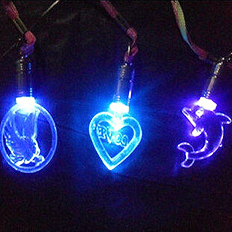 30pcs Party Decoration LED Acrylic Cartoon Toy Flash Shine Pendant DJ Rave Festival Accessories Glow In The Dark|decorative decorative|decorated necklacedecoration led - AliExpress