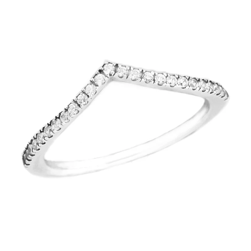 

CKK Rings 100% 925 Sterling Silver Shimmering Wish Silver Ring with Clear CZ Europe Fashion Rings for Women DIY Jewelry Making