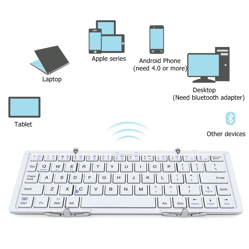 Складная Универсальная Портативная Bluetooth 3 0 клавиатура BOW HB066|bluetooth 3.0 keyboard|keyboard