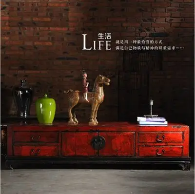 The New Chinese Antique Furniture / Wood Color Paint To Do The Old The new Chinese antique furniture / wood color paint to do the old / TV cabinet - The New Chinese Antique Furniture / Wood Color Paint To Do The Old