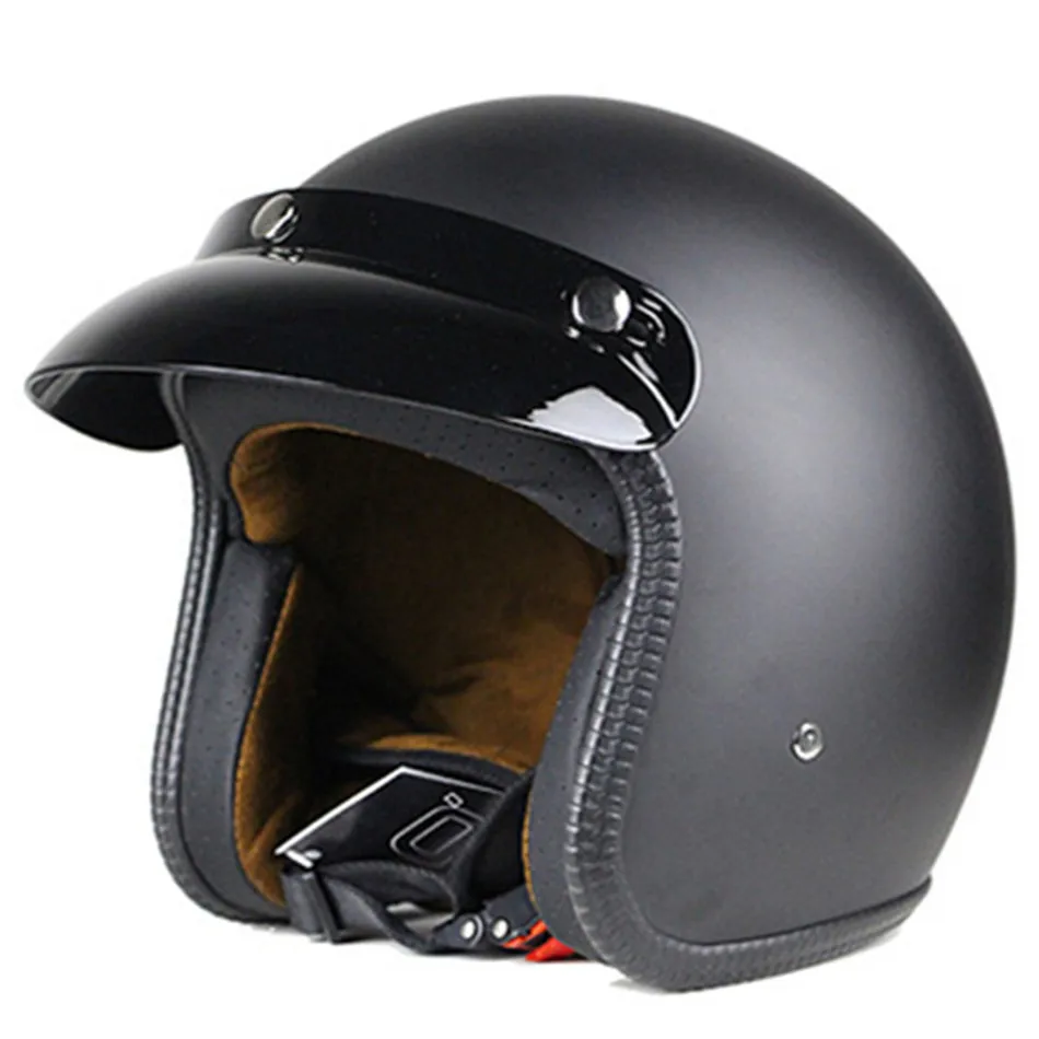Casco Jet de cara abierta Para motocicleta, personalizado, color negro mate, Para Moto, Atv S, XL|Cascos| - AliExpress
