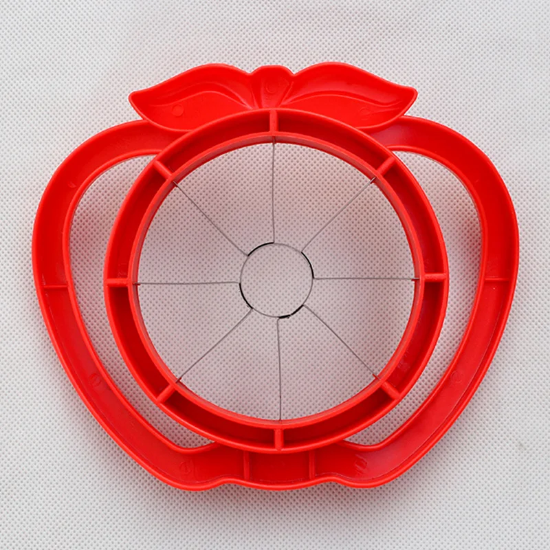 2pcs apple slicers 2colors apple shape fruit cut knife Convenient fruit tools Skidproof handle stainless steel pear cutter ZJ090