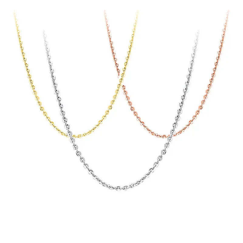 

RADHORSE 925 Sterling Silver Chain Necklace 40cm+5cm Women ten word necklace 18 Inch Chains Woman Jewelry three colors