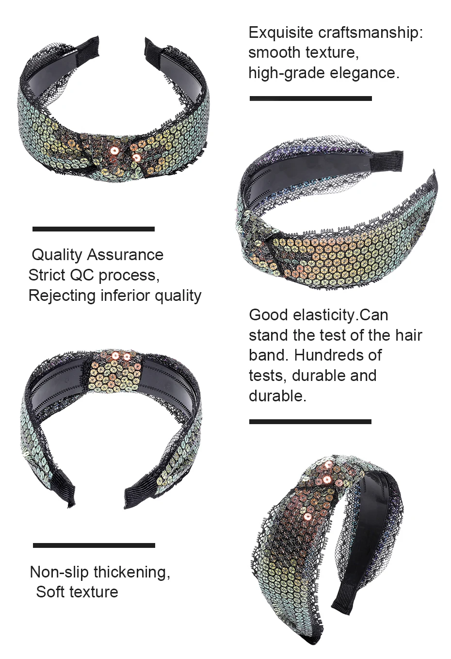 LEVAO Европейская и американская Новая модная рамка с жемчугом тюрбан женские нескользящие повязки для волос для девочек аксессуары для
