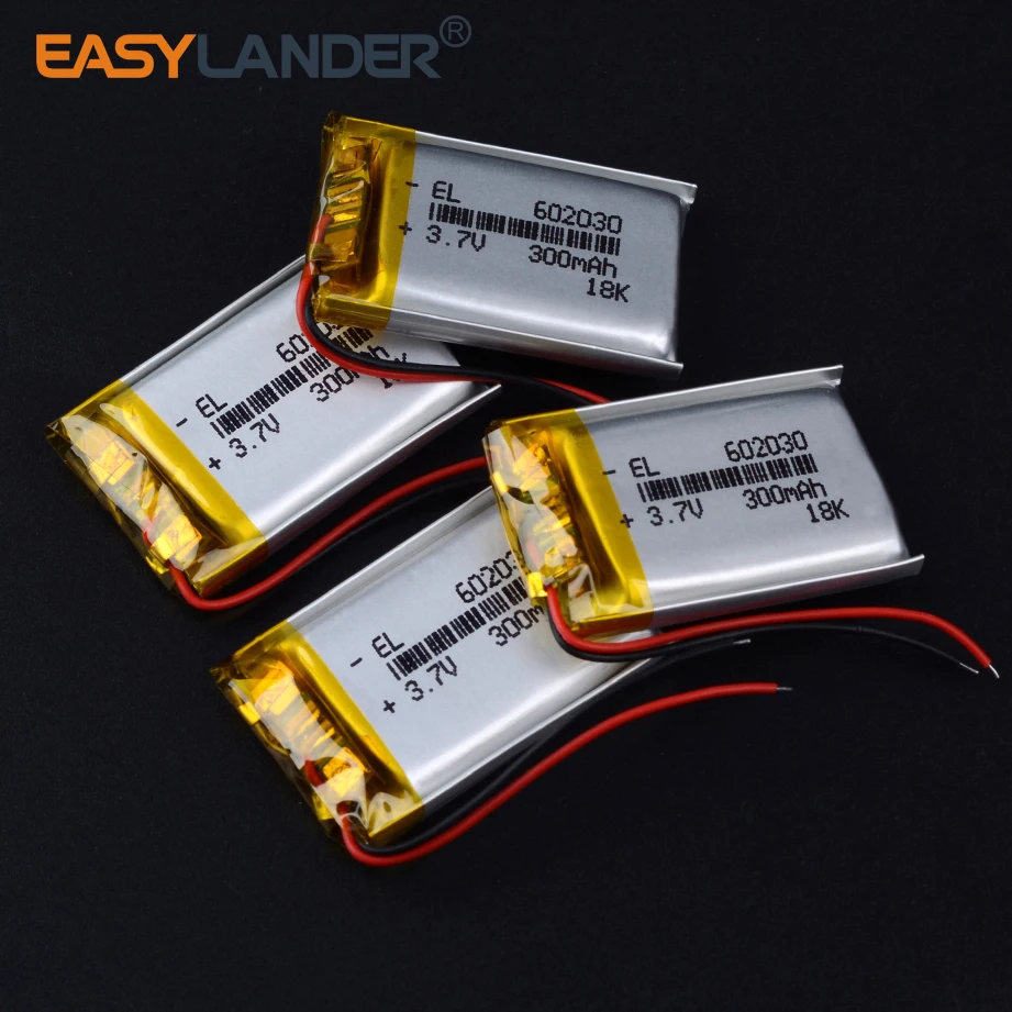 

3.7V 300mAh 602030 li-ion Battery DVR recorder no wired headphones mouse avtoregistratora video recorder-found mouse Bloody R7