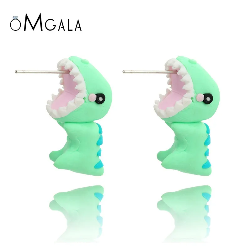 

OMGALA Handmade Polymer Clay Stud Earrings Cartoon Earings DIY Cute Animal Stud Earrings For Women Girls Gifts Brincos