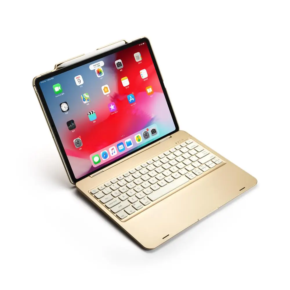 Чехол для Apple iPad Pro 12,9 A1876 A2014 Чехол 7 цветов задний светильник Bluetooth клавиатура Funda Coque карандаш Слот держатель