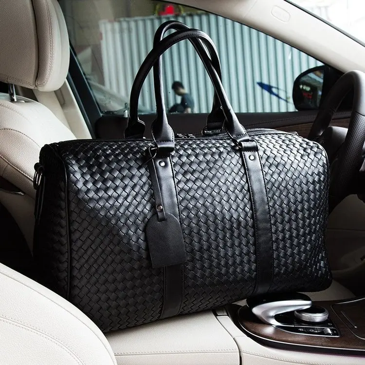 

2019 New Summer Weaving Large Capacity Casual Totes Travel Bags Luxury Fashion Black Women Handbags