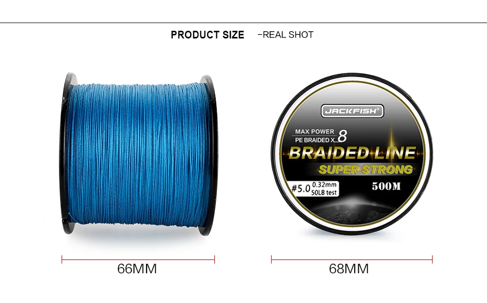 JACKFISH 500 м 8 нитей Плавная PE плетеная рыболовная леска 10-80LB многофиламентная леска для ловли карпа в соленой воде с подарком