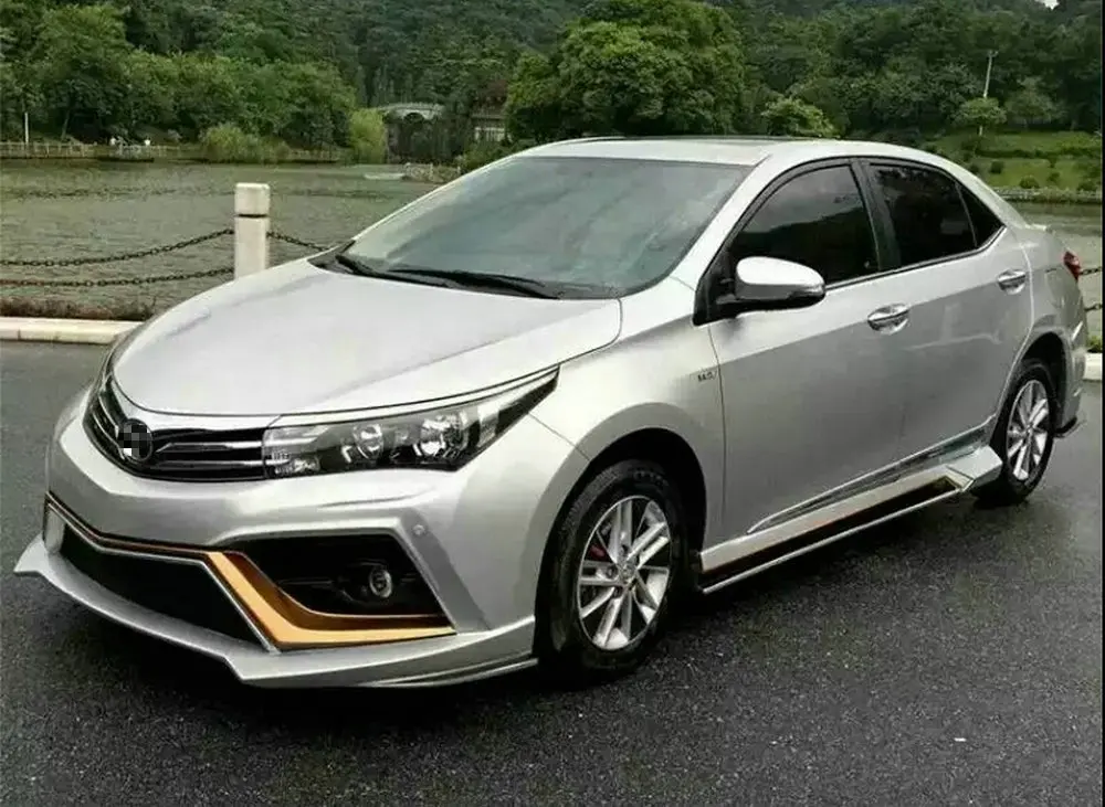 PP/автомобиль frp Автомобильный кузов Corolla кузов комплект передний и задний бампер+ боковые юбки для Toyota Corolla- комплекты кузова