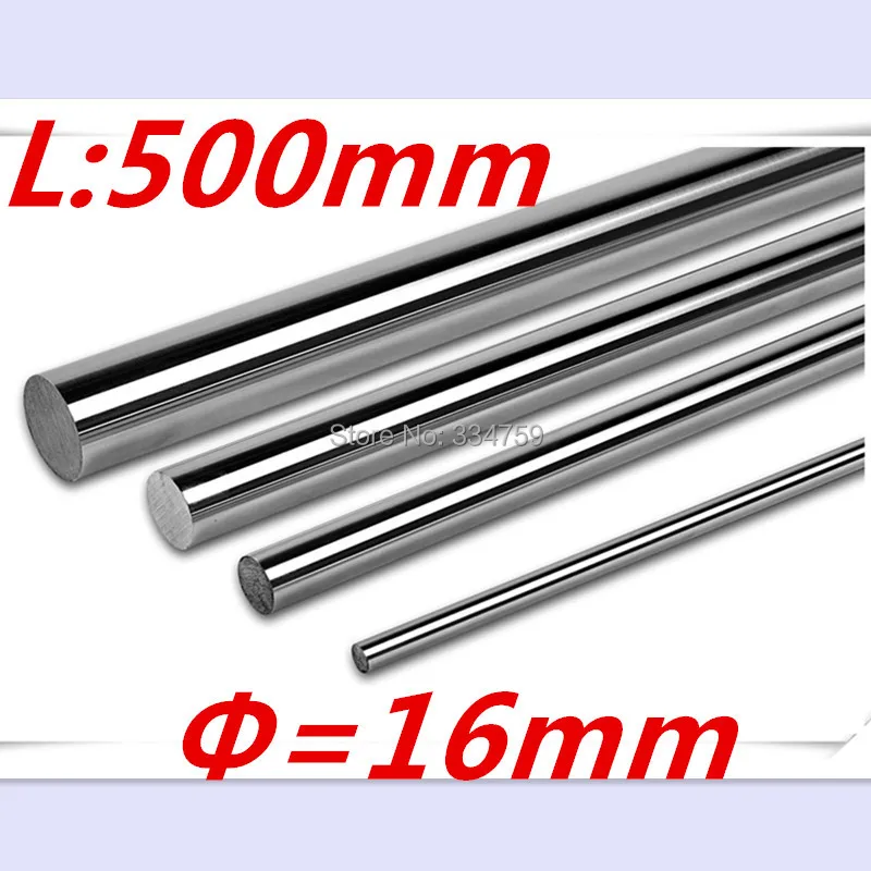 

2pcs/lot 16mm*500mm 16mm linear shaft 500mm linear round shaft linear bushing shaft cnc linear rail 16mm rod harden