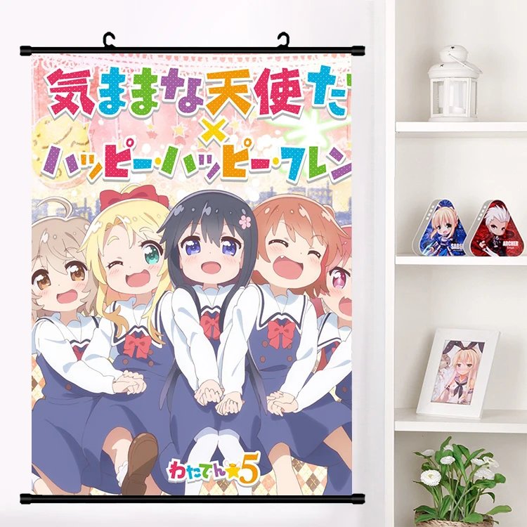 Аниме Watashi ni Tenshi ga Maiorita! Hana Shirosaki Косплей настенная прокрутка росписи постер