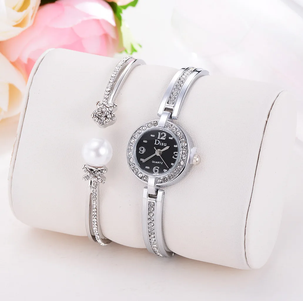 

Women Bracelet Watches 2019 New Light Luxury Girl Temperament Watch Bracelet Set Chain Watch Birthday Gift
