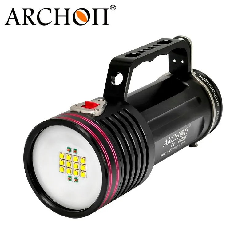 ARCHON d100w-ii CREE XM-L2 U2 10000 люмен светодиодный фонарик Дайвинг Водонепроницаемый Дайвинг факел с Батарея и зарядки