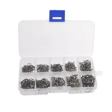 Горячая Распродажа 500 шт маленький размер черный пресноводный рыболовный крючок набор рыболовных крючков серебро сильные крепкие рыболовные инструменты низкая цена