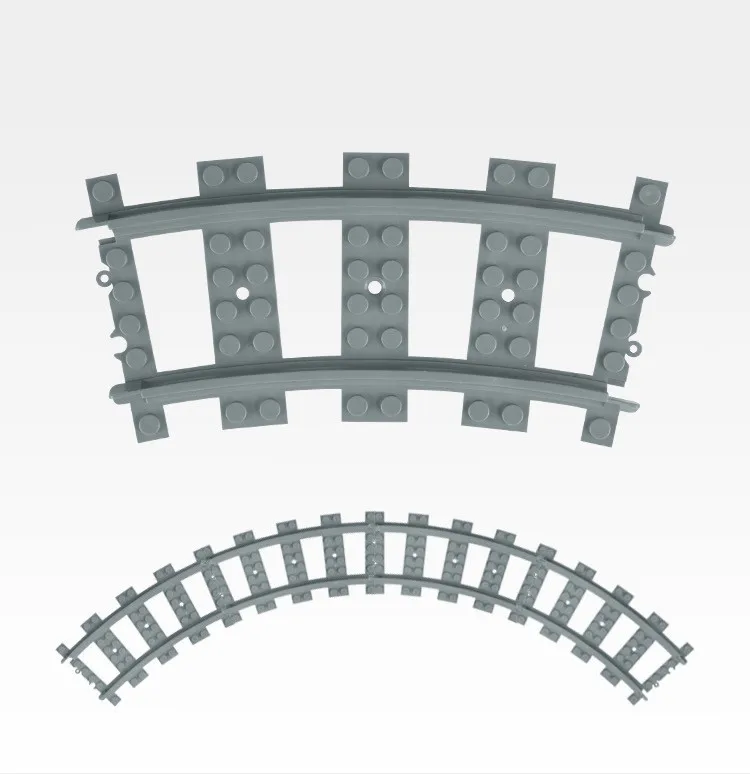 KAZI поезд трек Строительные кирпичи пластиковые рельсы трек для поезда прямой и изогнутый и высокий и Мягкие развивающие игрушки