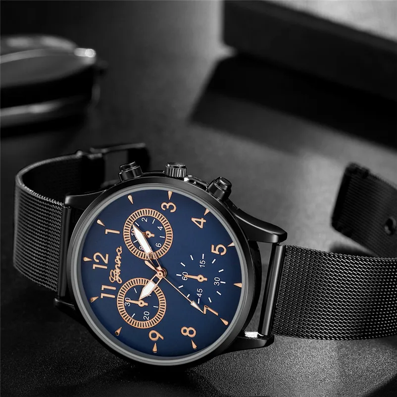 Fashion mens watches top brand luxury quartz-watch Sport Stainless Steel Band Quartz Analog Wrist Watch relogio masculino M24#N (4)