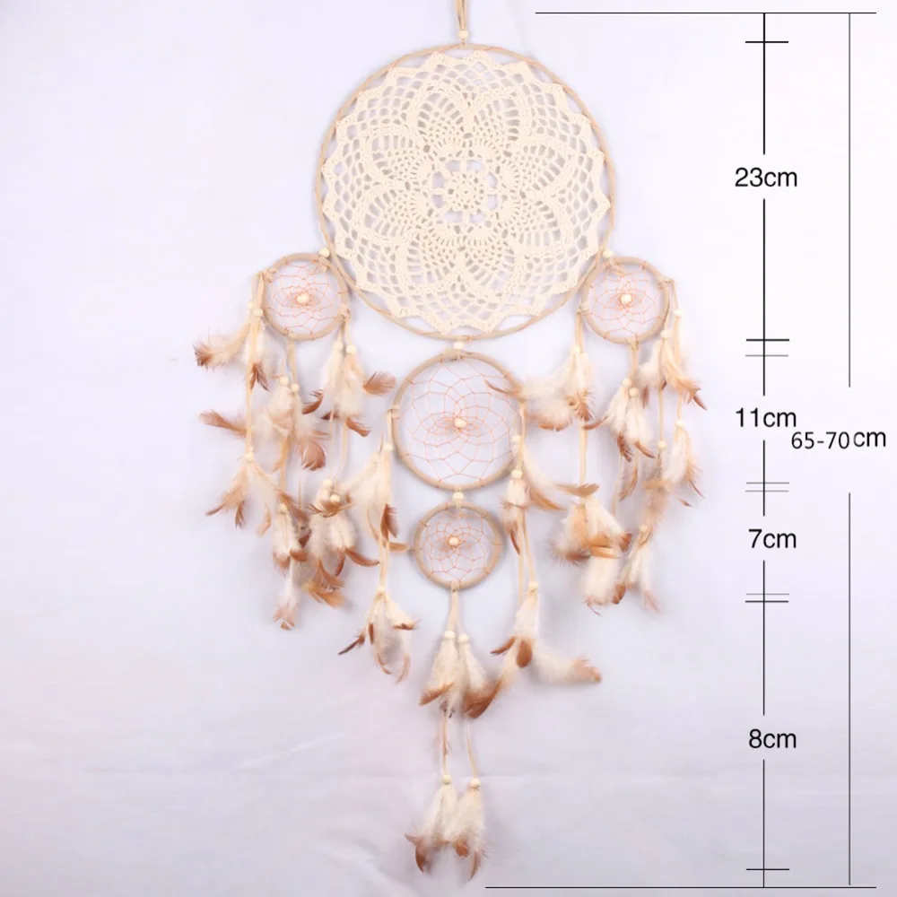 Кружево Ловец снов висящий круг перо цветы Китай сеть Ловца снов дома стены автомобиля Декор украшения Ремесло