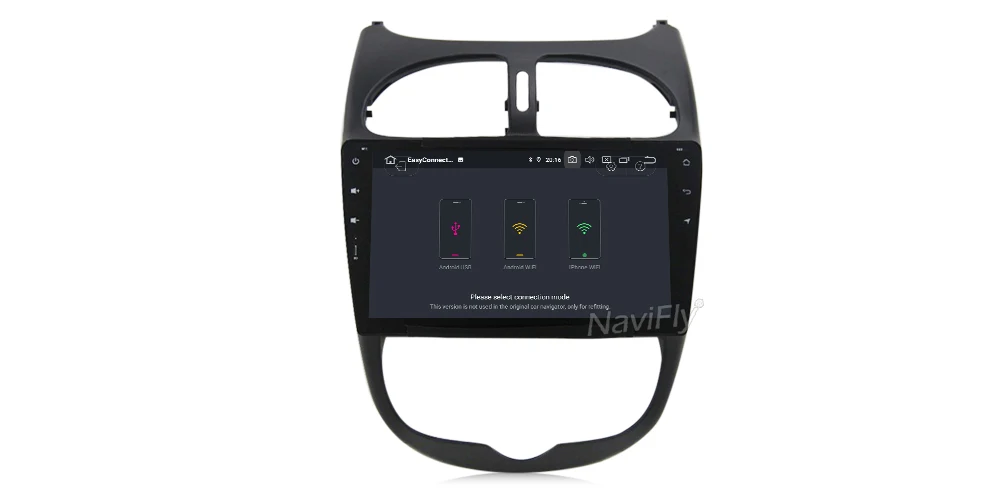 Cheap NaviFly GPS Navigation System Android9.0 Car DVD Player for Peugeot 206 2000-2016 Car Radio Stereo RDS BT 4G WiFi SWC free map 15