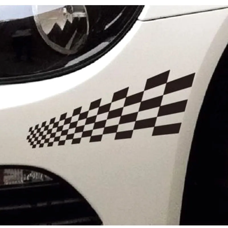 2 шт. гоночный автомобиль клетчатый флаг 30 см для Regal Verano виниловая наклейка от царапин