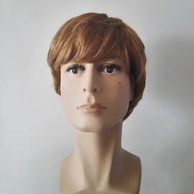 Fei Show Man Wig Synthetic Heat Resistant Fiber Short Wavy Hair