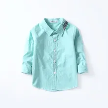 Новое поступление, весенне-Осенняя детская блузка с принтом стрекозы для мальчиков, детская одежда с героями мультфильмов, однотонная одежда, рубашка с длинными рукавами для маленьких мальчиков