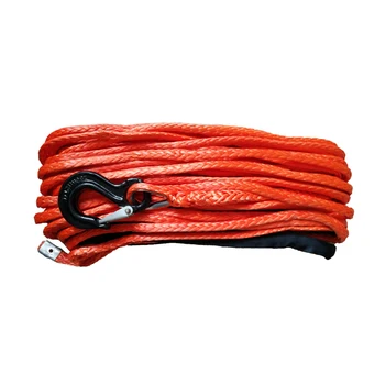 

14mm x 50m high quality red synthetic uhmwpe winch rope for atv utv offroad