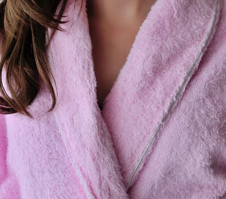 Women's Mid-Calf Cotton Sleep Lounge Robes RBS-D RB22 6